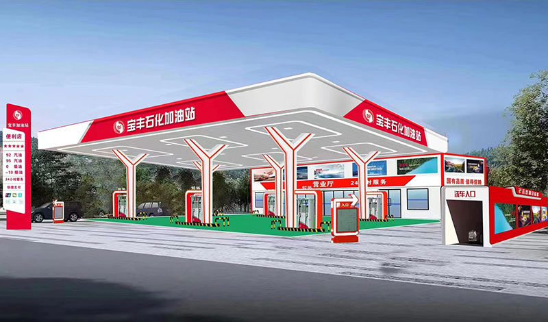 加油站鋼結(jié)構(gòu)網(wǎng)架罩棚
